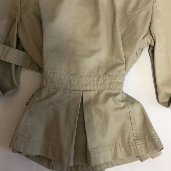 DKNY Belted Trench Peacoat Khaki Color Size M - Picture 9 of 11